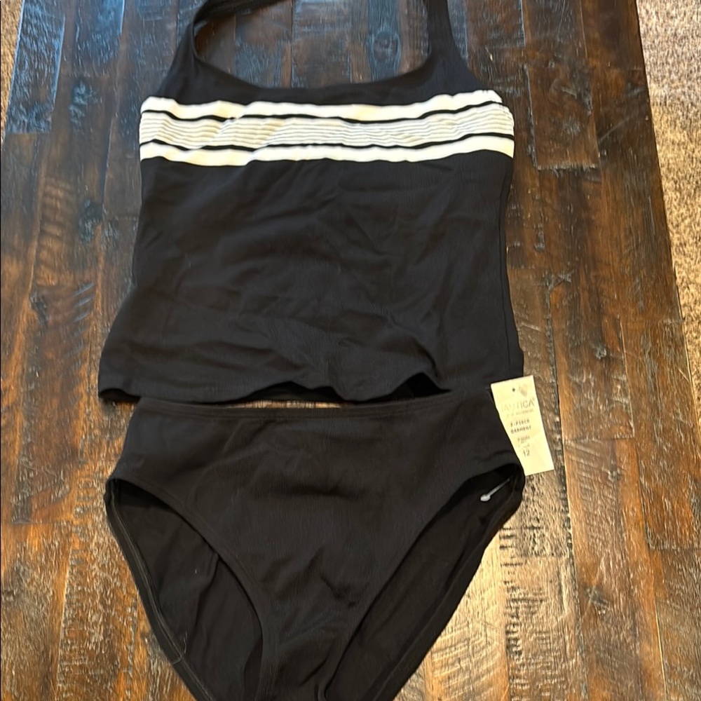 Nautica Black and White Women's Swimsuit